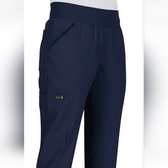 NWT Womens Koi Basics Laurie Scrub Pants Yoga Uniform PLUS SIZE 4X Navy Blue - Picture 4 of 5